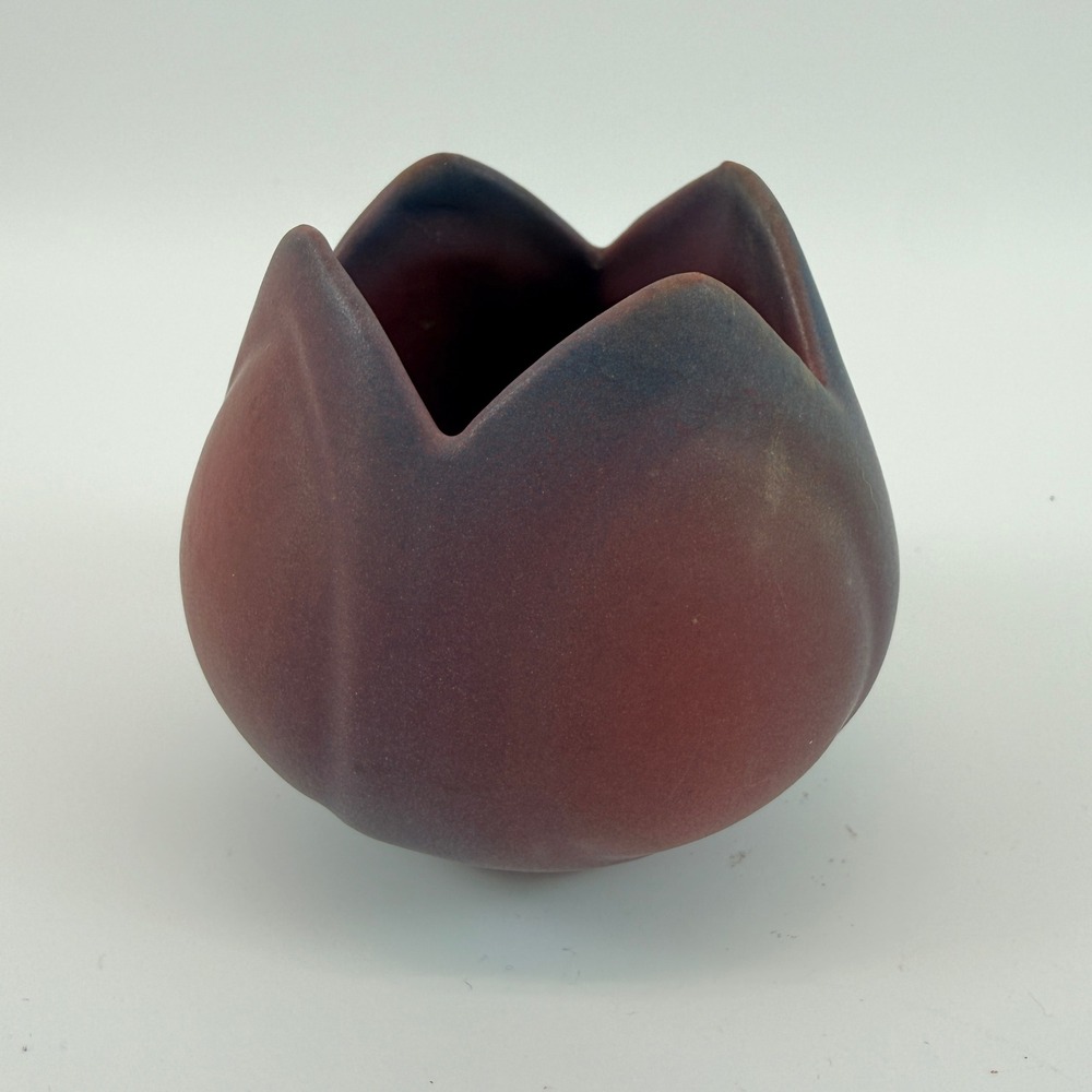 Van Briggle Art Pottery Tulip Vase Mulberry Blue Matte Glaze Colorado